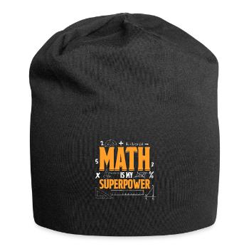 Mathe - Jersey-Beanie - Schwarz - Vorne