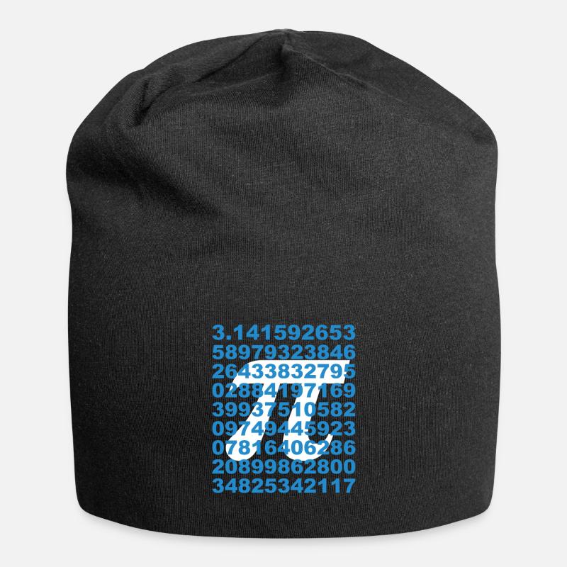 Pi Zahl - Jersey-Beanie - Schwarz