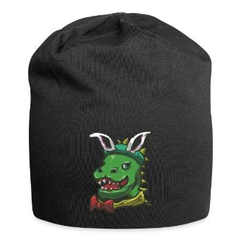 Ostern Rex Bunny Drawing Funny Rabbit Dinosaur - Jersey-Beanie - Schwarz - Vorne