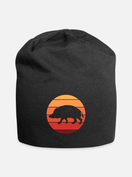 Wildschwein - Jersey-Beanie - Schwarz