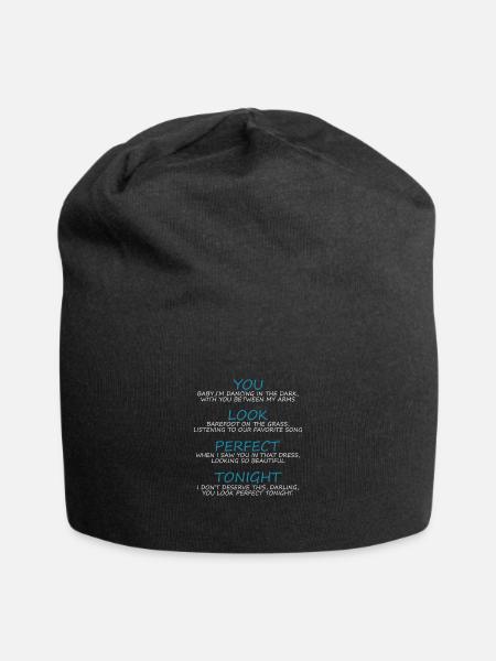 You look perfect tonight - Jersey Beanie - black