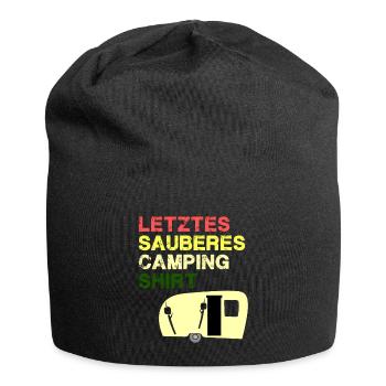 Letztes sauberes Camping Shirt - Jersey-Beanie - Schwarz - Vorne