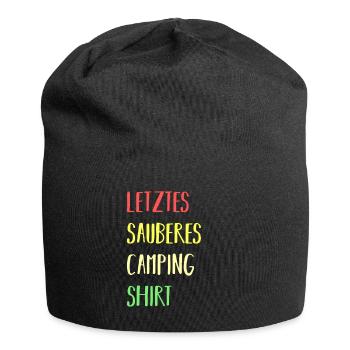 Letztes sauberes Camping Shirt - Jersey-Beanie - Schwarz - Vorne