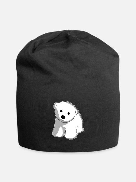 Eisbär Niedliches Tier - Jersey-Beanie - Schwarz