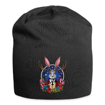Psychedelische Jackalope - Jersey-Beanie - Schwarz - Vorne