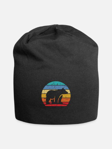 bear - Jersey Beanie - black