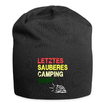 Letztes sauberes Camping Shirt - Jersey-Beanie - Schwarz - Vorne