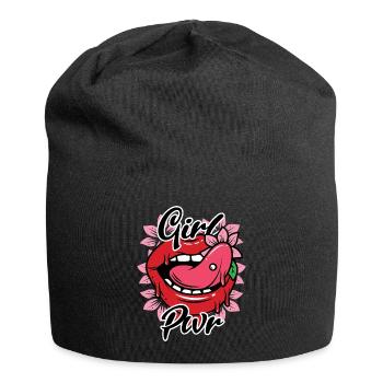 Girl Pwr Hot Girl Sexy Girl Girl Power Girl - Jersey Beanie - black - Front