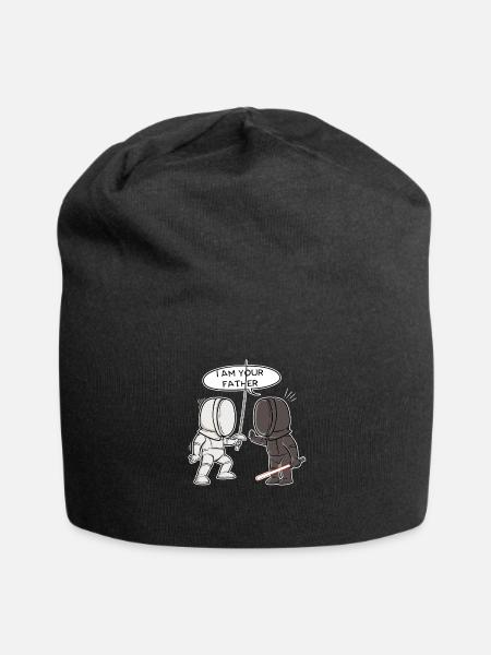 Fechten Fechter Vater Degen Schwert Florett Säbel - Jersey-Beanie - Schwarz