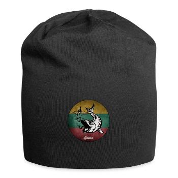 Lithuanian Fishermen. Cool Lietuva - Jersey Beanie - black - Front