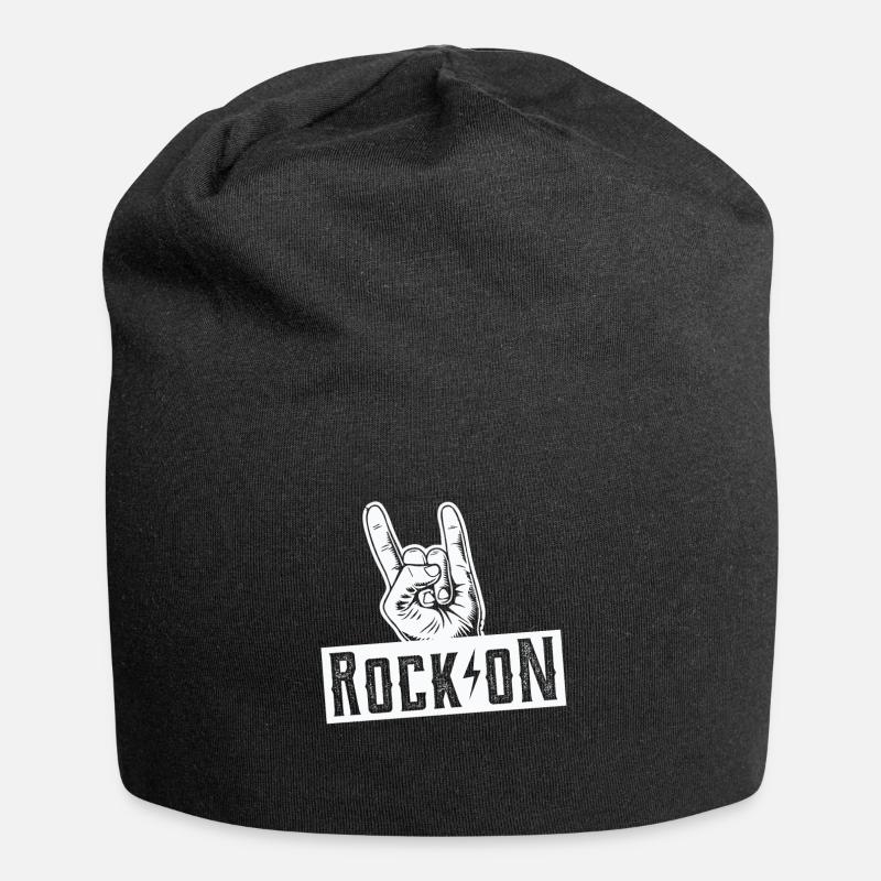 Rock On Rock and Roll - Jersey-Beanie - Schwarz