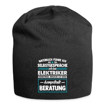 elektriker elektrotechnik meister lehrling azubi - Jersey-Beanie - Schwarz - Vorne