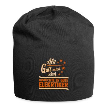 elektriker elektrotechnik meister lehrling azubi - Jersey-Beanie - Schwarz - Vorne