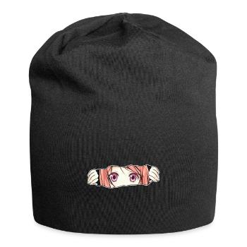 Anime Girl Große Augen - Jersey-Beanie - Schwarz - Vorne