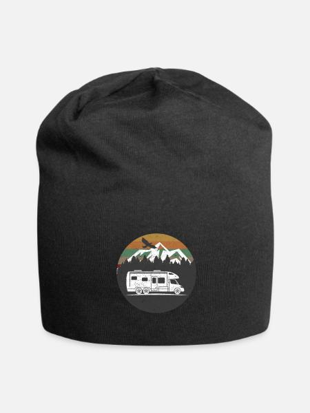 Motorhome Camping Camper - Jersey Beanie - black