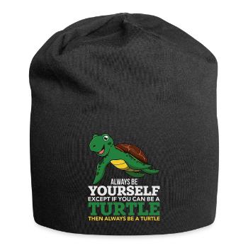 Lustige Schildkröte ist immer Sie selbst Kindergeschenk - Jersey-Beanie - Schwarz - Vorne
