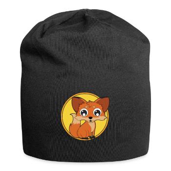 Renard bébé animaux mignons - Bonnet en jersey - noir - Devant