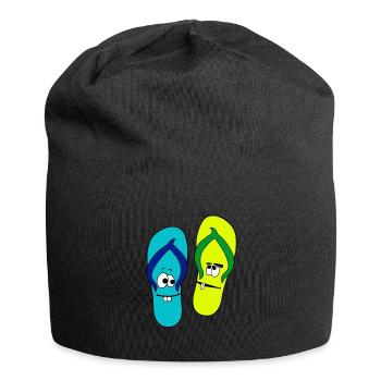 Cool FitFlops Tongs drôles - Bonnet en jersey - noir - Devant