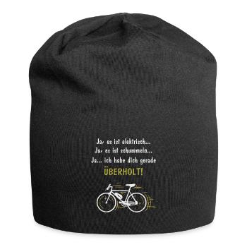 Révisé avec e-bike - Bonnet en jersey - noir - Devant