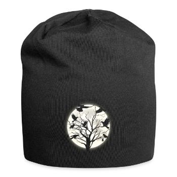 Raven night - Jersey Beanie - black - Front
