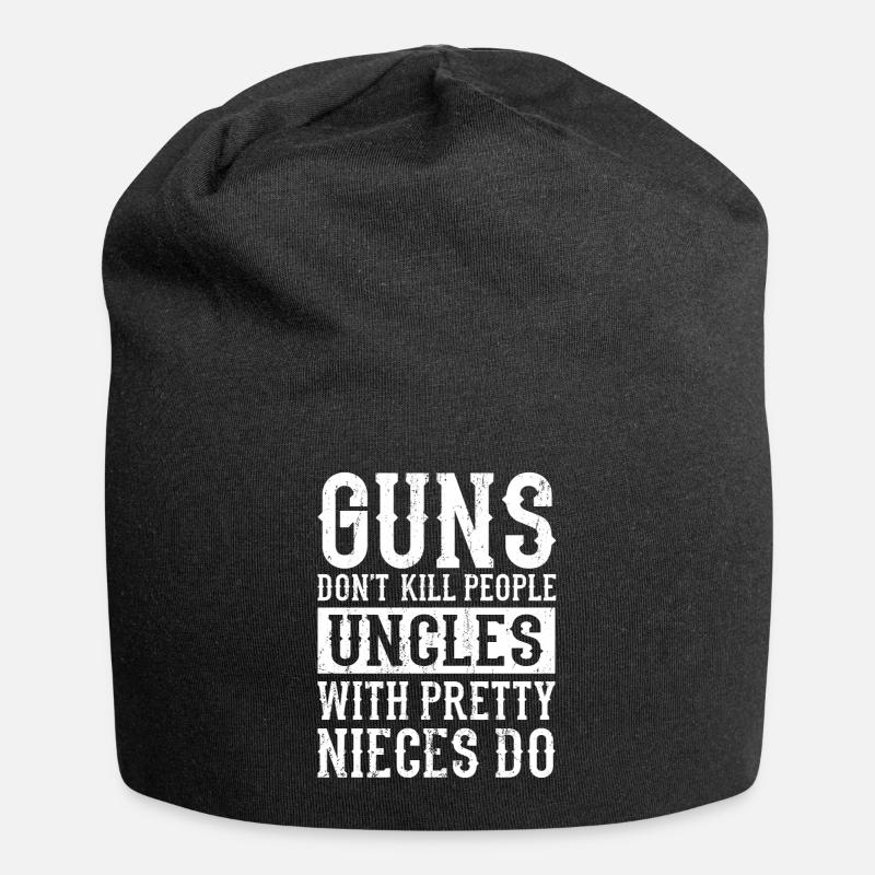 Onkel - Jersey-Beanie - Schwarz