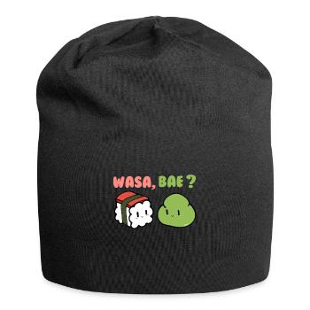 Wasa Bae Sushi Funny Wasabi Food Lover - Jersey Beanie - black - Front