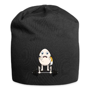 Oeuf de musculation drôle oeuf oeufcident sport - Bonnet en jersey - noir - Devant