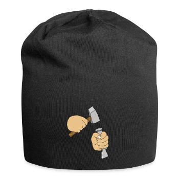 Stonemason Craftsman Gift Shirt - Jersey Beanie - black - Front