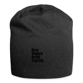 Real Women drink Negroni black Classic Cocktail - Jersey-Beanie - Schwarz - Vorne