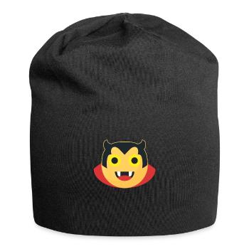 Teufel Emoji Geschenk Halloween Kinder Süss - Jersey-Beanie - Schwarz - Vorne