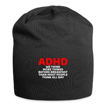 Lustiges ADHS-Bewusstsein - Jersey-Beanie - Schwarz - Vorne