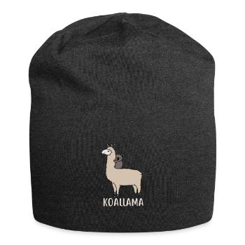 Koallama Koala and Llama gift - Jersey Beanie - charcoal grey - Front