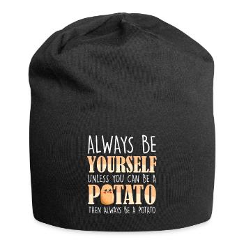 Always be a potato - potato plant farmer - Jersey Beanie - black - Front