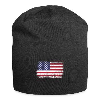 Usa Usa Vintage Drapeau drapeau - Bonnet en jersey - charbon - Devant