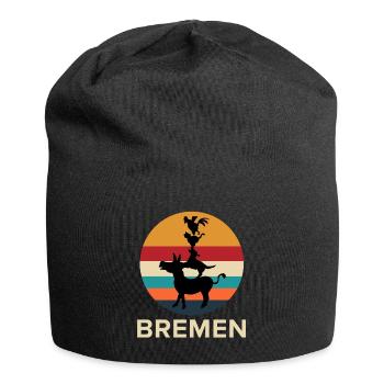 Musiciens de la ville de Brême, cadeau de Brême - Bonnet en jersey - noir - Devant