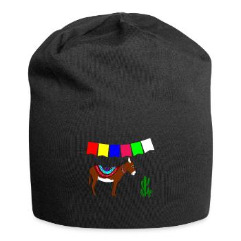 Âne mexicain - Bonnet en jersey - noir - Devant