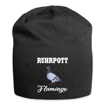 Ruhrpott Flamingo Fun Tauben - Jersey-Beanie - Schwarz - Vorne