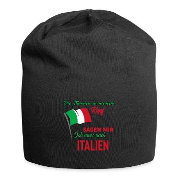 Italien Shirt • Ich muss nach Italien • Geschenk - Jersey-Beanie - Schwarz - Vorne