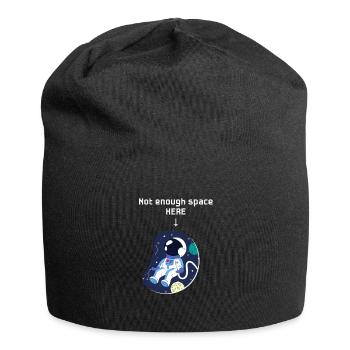 Astronaut Schwangerschaft Schwanger Baby Geschenk - Jersey-Beanie - Schwarz - Vorne