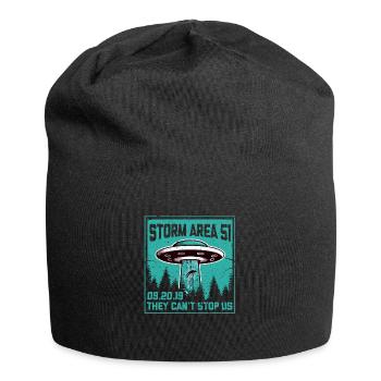 Storm Area 51 Alien Ufo Aliens Mystery Geschenk - Jersey-Beanie - Schwarz - Vorne
