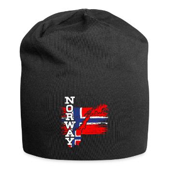 Norwegen - Jersey-Beanie - Schwarz - Vorne