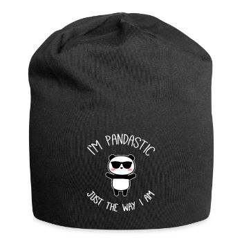 Panda - Jersey-Beanie - Schwarz - Vorne
