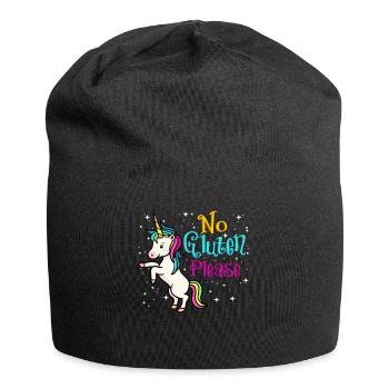 No Gluten Please - Jersey-Beanie - Schwarz - Vorne