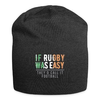 Funny Rugby print | Irish | Football - Jersey Beanie - charcoal grey - Front
