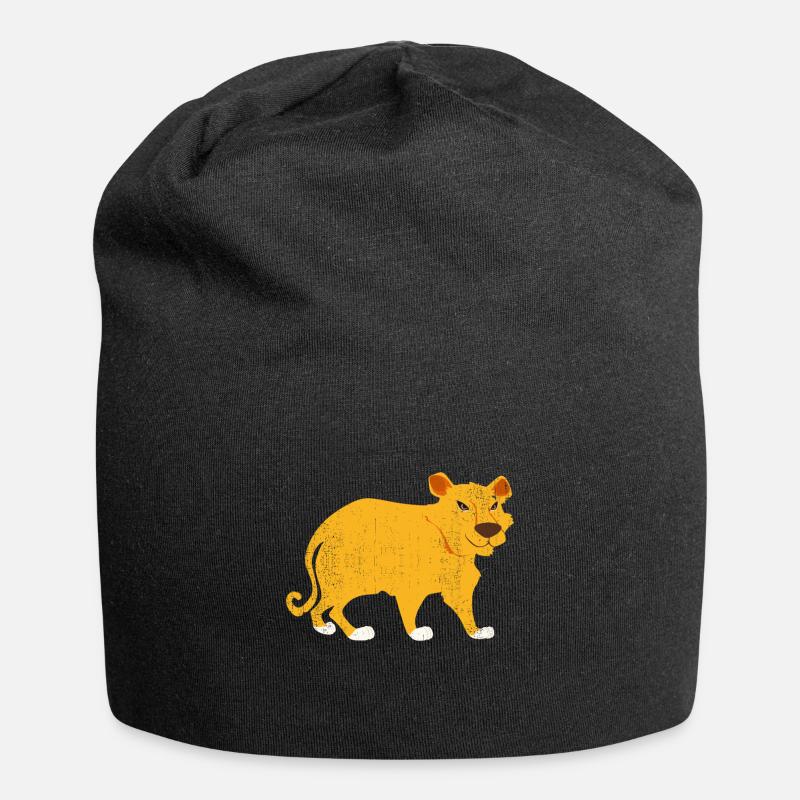 Jungle Animal Tiger - Jersey Beanie - black