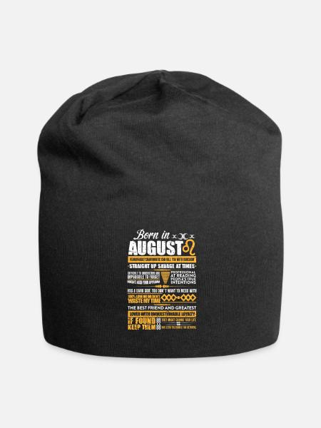 August Zodiac Leo - Jersey Beanie - black