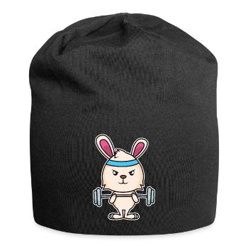 Fitness Bunny - Jersey Beanie - black - Front