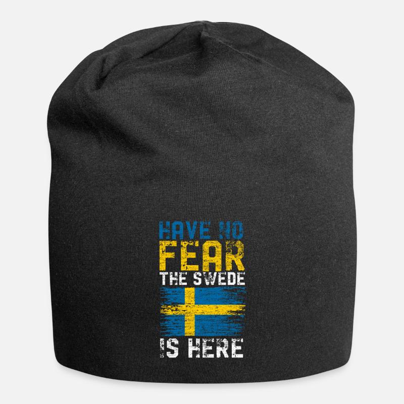 Schweden Schwede - Jersey-Beanie - Schwarz