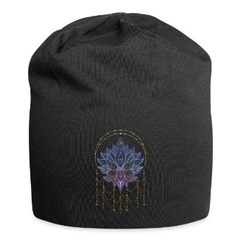Spirituelle Lotusblume Namaste Yoga & Om - Jersey-Beanie - Schwarz - Vorne