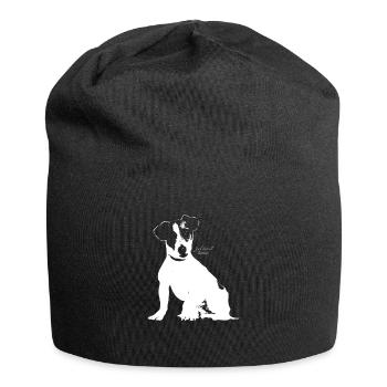 Jack Russell Terrier - Bonnet en jersey - noir - Devant